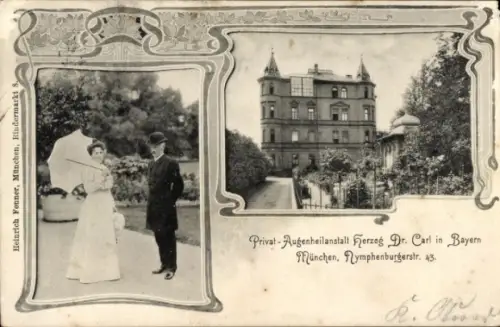 Ak München, Privat-Augenheilanstalt Herzog Dr. Carl in Bayern, Nymphenburgerstraße 43
