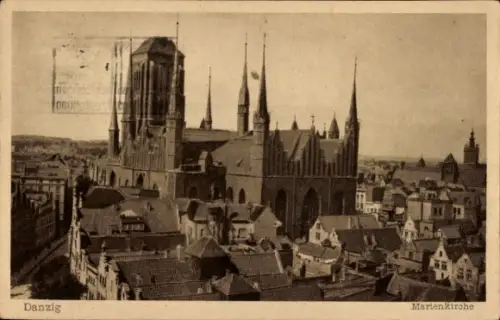 Ak Gdańsk Danzig, Marienkirche