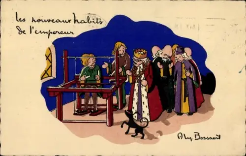 Künstler Ak Kinder, König, Geistliche, Gerät