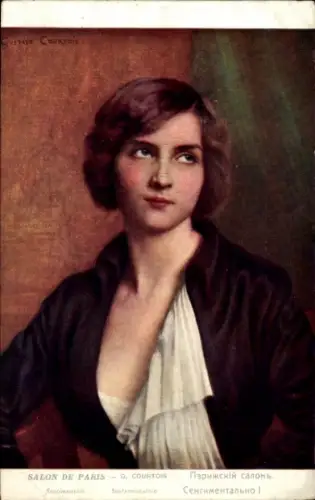 Künstler Ak Courtois, G., Porträt einer jungen Frau