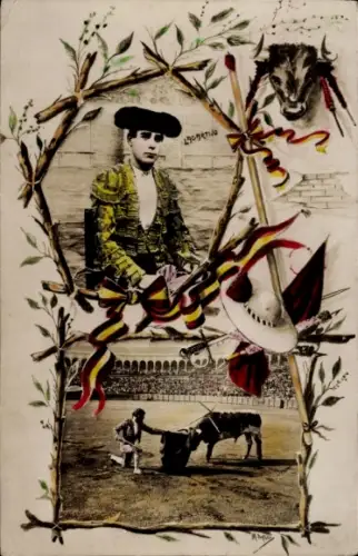 Ak Stierkampf, Torero Lagartijo
