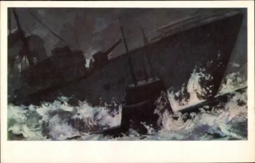 Künstler Ak Patrouillenschiff Bris, 1941