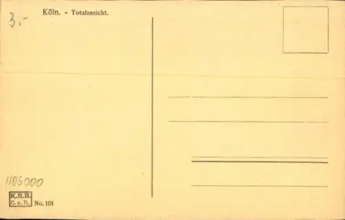 Ak Köln am Rhein, Totalansicht