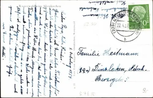 Ak Altenkirchen im Westerwald, Westerwaldheim