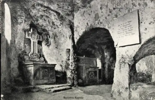 Ak Salzburg in Österreich, Katakomben, Maximus Kapelle