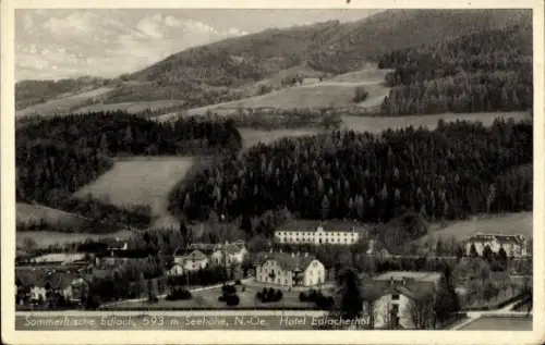 Ak Edlach an der Rax Niederösterreich, Sommerfrische  Hotel Edlacherhof, Landschaft, Berge, Häuse