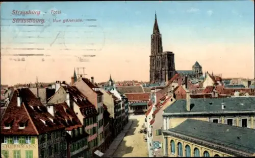 Ak Strasbourg Straßburg Elsass Bas Rhin, Stadtansicht