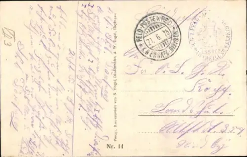 Ak Longuyon Meurthe et Moselle, Zerstörte Häuser, I. WK