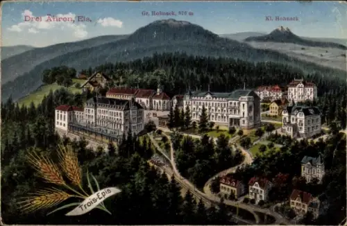 Ak Trois Épis Drei Ähren Elsass Haut Rhin, Gesamtansicht, Groß Hohneck, Klein Hohneck