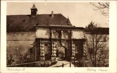 Ak Weissenburg im Simmental Kanton Bern,  Hitzburg Eingang,  mit Brieftext