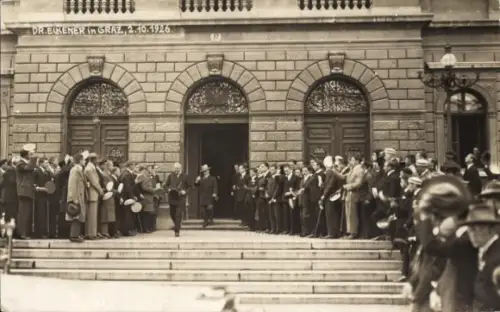 Foto Ak Graz Steiermark, Technische Hochschule, Empfang, 1910