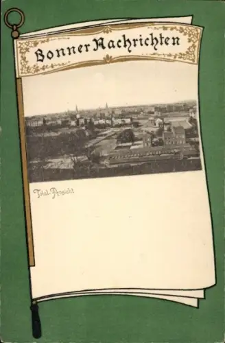 Passepartout Ak Bonn am Rhein, Gesamtansicht, Bonner Nachrichten