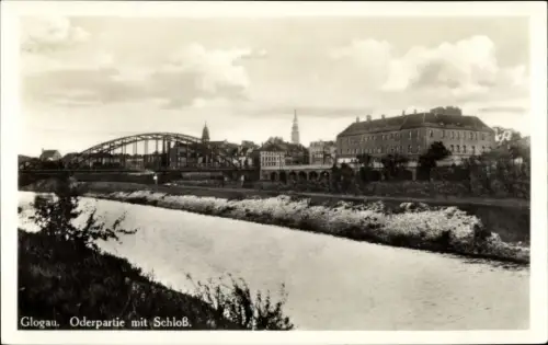 Ak Głogów Glogau Schlesien, Oderpartie, Schloss
