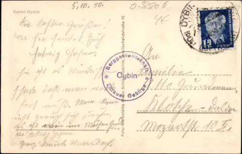 Ak Oybin in der Oberlausitz, Friedhof