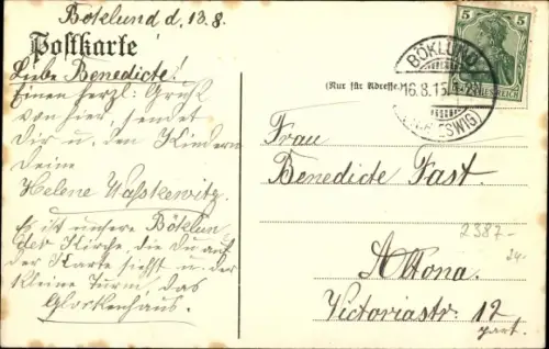 Ak Norderfahrenstedt Böklund in Schleswig, Kirche, Friedhof