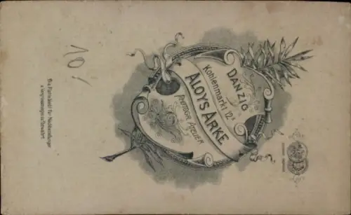 CdV Portrait zweier Kinder, Mädchen im Matrosenhemd, Fotograf Aloys Arke, Danzig, Kohlenmarkt 12