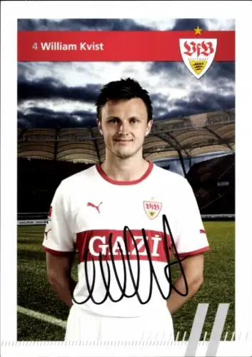 Autogrammkarte Fußballer William Kvist, VfB Stuttgart, Autogramm