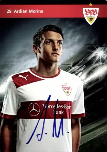 Autogrammkarte Fußballer Ardian Morina, VfB Stuttgart, Autogramm
