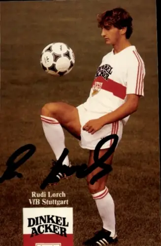 Autogrammkarte Fußballer Rudi Lorch, VfB Stuttgart, Autogramm
