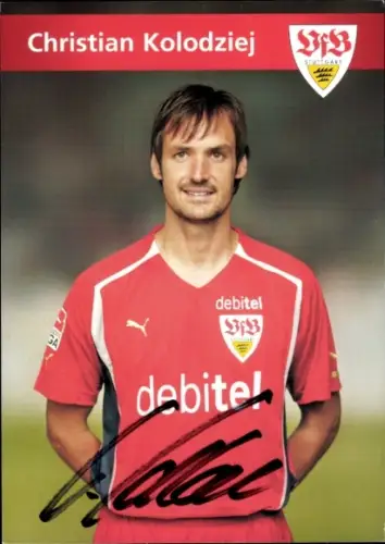 Autogrammkarte Fußballer Christian Kolodziej, VfB Stuttgart, Autogramm