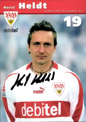 Autogrammkarte Fußballer Horst Heldt, VfB Stuttgart, Autogramm