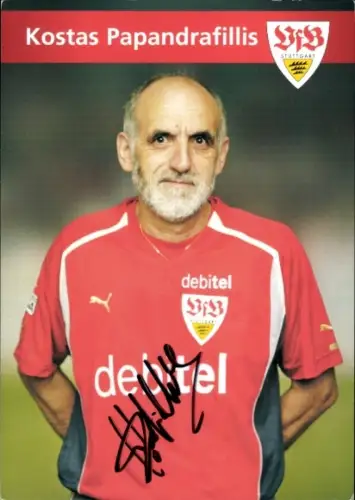Autogrammkarte Zeugwart Kostas Papandrafillis, VfB Stuttgart, Autogramm