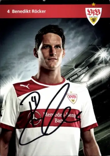 Autogrammkarte Fußballer Benedikt Röcker, VfB Stuttgart, Autogramm