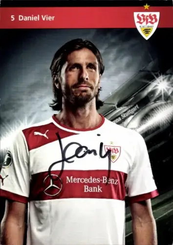 Autogrammkarte Fußballer Daniel Vier, VfB Stuttgart, Autogramm
