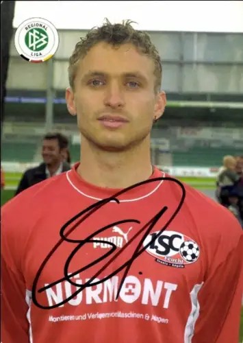 Autogrammkarte Fußballer Jürgen Schmid, 1. SC Feucht, Autogramm