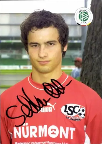 Autogrammkarte Fußballer Sebastian Huber, 1. SC Feucht, Autogramm