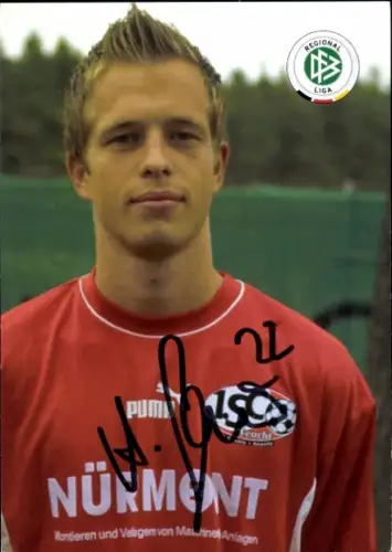 Autogrammkarte Fußballer Andreas Saur, 1. SC Feucht, Autogramm