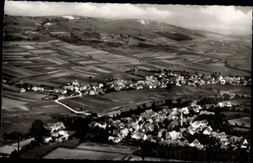 Ak Aufkirchen bei Wassertrüdingen Gerolfingen in Mittelfranken Bayern, Luftaufnahme