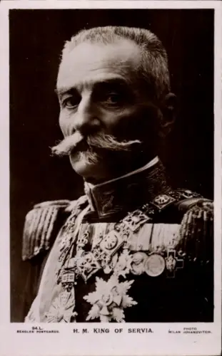 Ak König Peter I. von Jugoslawien, Uniform, Orden