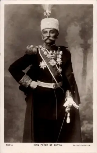 Ak König Peter I. von Jugoslawien