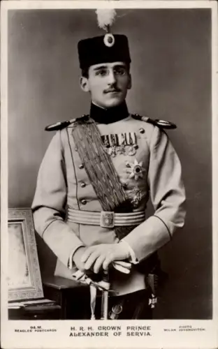 Ak Kronprinz Alexander von Serbien