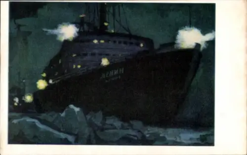 Künstler Ak Eisbrecher Lenin, Atomeisbrecher