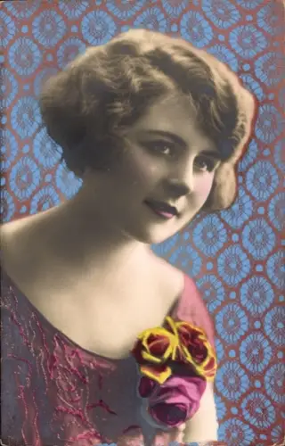 Ak Junge Frau, Portrait