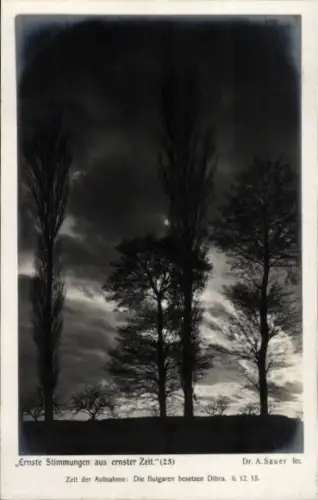 Ak Ernste Stimmungen aus ernster Zeit, Die Bulgaren besetzen Dibra, 6. Dezember 1915