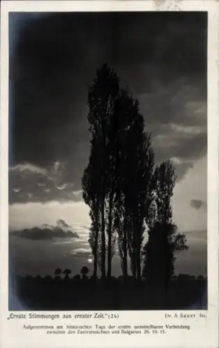 Ak Ernste Stimmungen aus ernster Zeit, Verbindung zwischen den Zentralmächten und Bulgarien, 1915