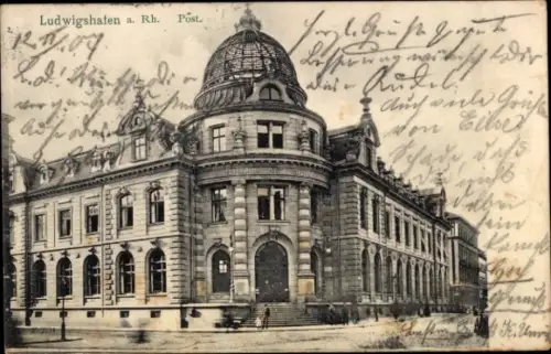 Ak Ludwigshafen am Rhein, Ludwigshafen a. Rh., Gebäude, handschriftlicher Text