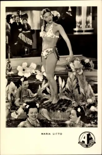 Foto Ak Schauspielerin Maria Litto, Bauchtänzerin, Teichrosen