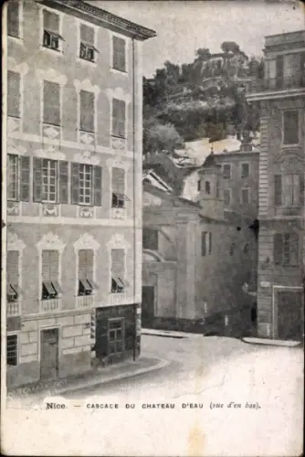 Ak Nice Nizza Alpes Maritimes, Cascade du Chateau d'Eau