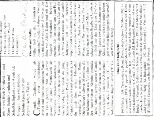 Ak Schauspielerin Claudia Cardinale, Portrait, Autogramm