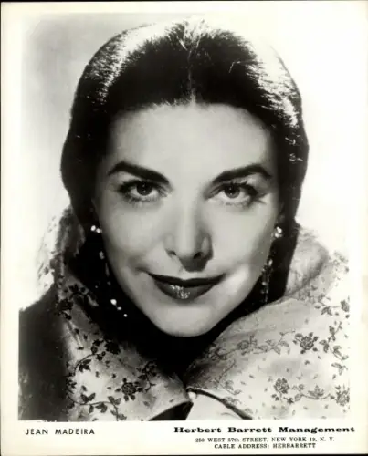 Foto Ak Opernsängerin Jean Madeira