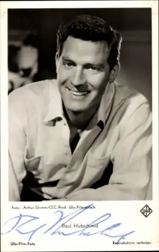 Ak Schauspieler Paul Hubschmid, Portrait, Autogramm