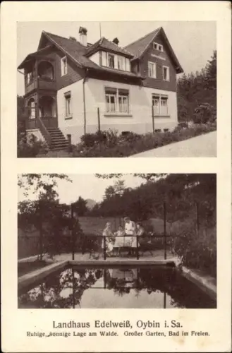 Ak Oybin in der Oberlausitz, Landhaus Edelweiß