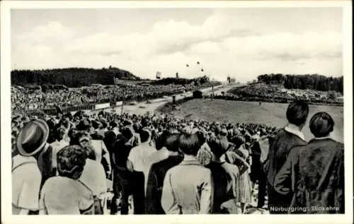 Ak Nürburg in der Eifel, Nürburgring, Südkehre