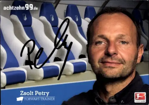 Autogrammkarte Torwarttrainer Zsolt Petry, TSG 1899 Hoffenheim, Autogramm