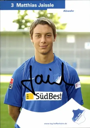 Autogrammkarte Fußballer Matthias Jaissle, TSG 1899 Hoffenheim, Autogramm