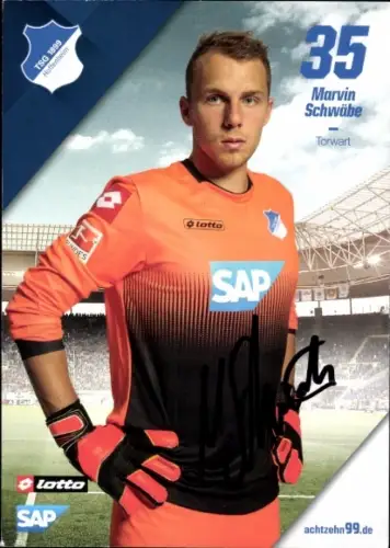 Autogrammkarte Fußballer Marvin Schwäbe, TSG 1899 Hoffenheim, Autogramm